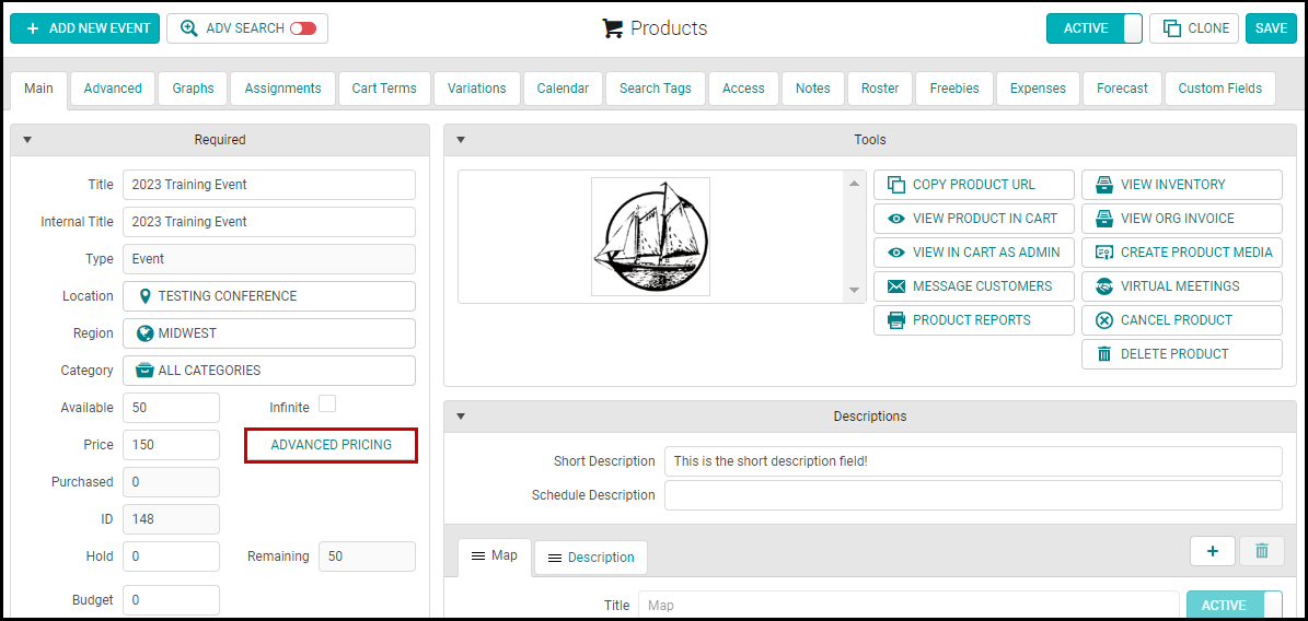2023-10-13 11_35_57-Product_ 2023 Training Event - Configio Admin.png